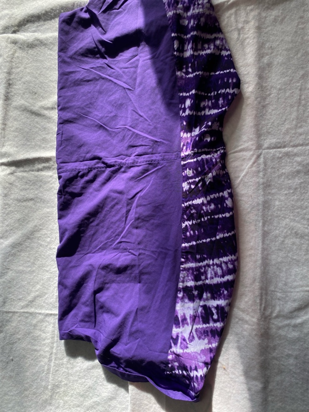 Vibrant Purple Tie-Dye V-Neck Tunic No Tag APAP 32”Close to 3X Light Weigth - Picture 11 of 13